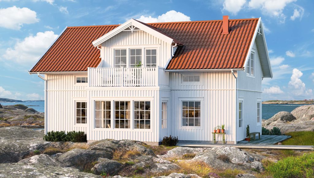 2-planshus kaptensvilla