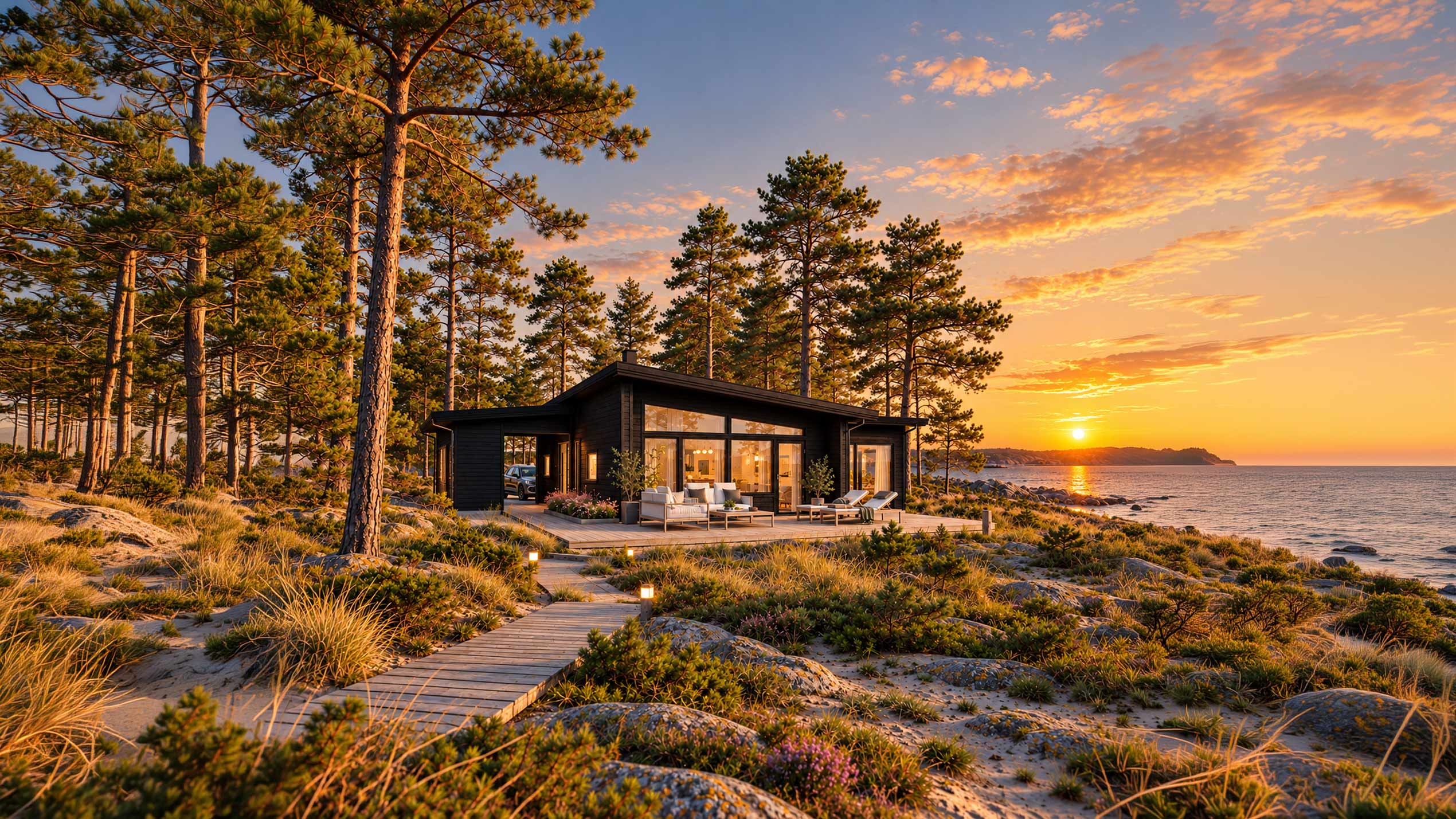 Hus på 90 kvm vid stranden